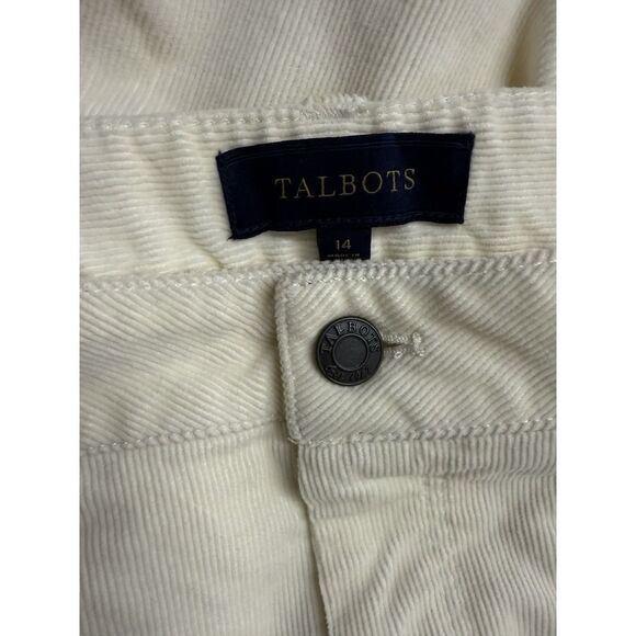 Talbots Women's Size 14 Corduroy Curvy Fit Straight Leg Pants. Ivory Cream - Picture 9 of 12